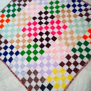 Colorful Patchwork Quilt, great baby quilt